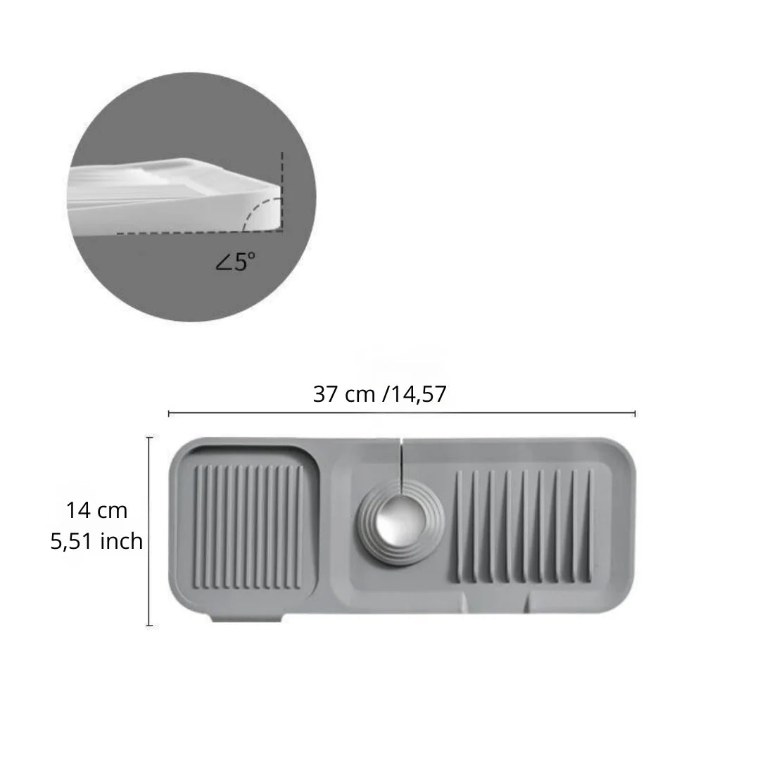 Silicone drip mat: quick, safe drying