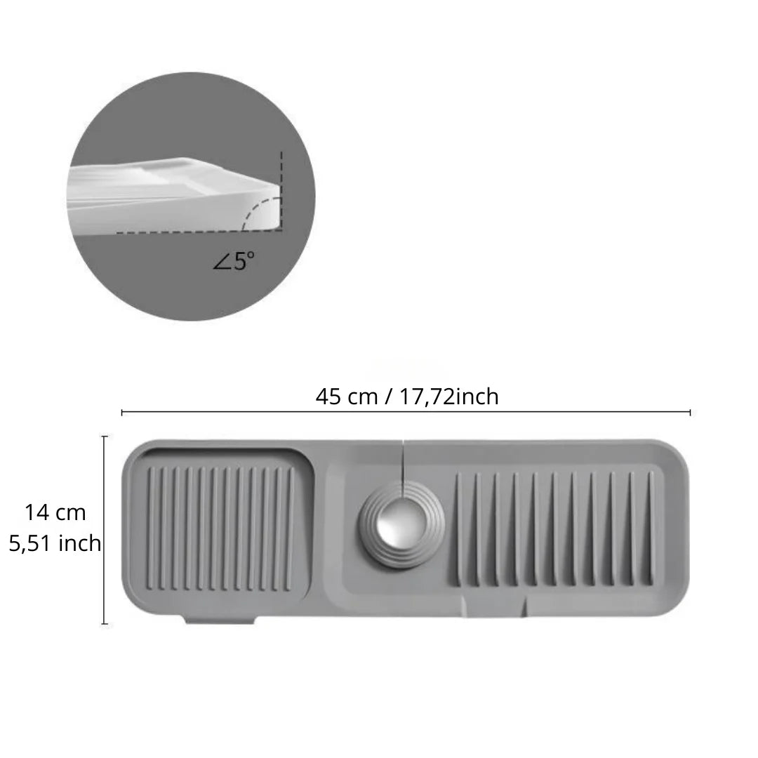 Silicone drip mat: quick, safe drying