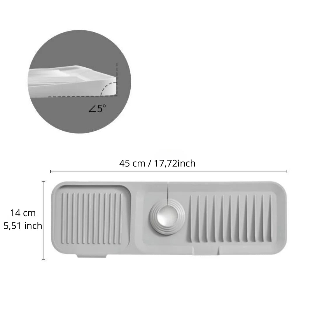 Silicone drip mat: quick, safe drying