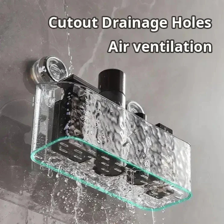 Practical no-drill bathroom wall shelf