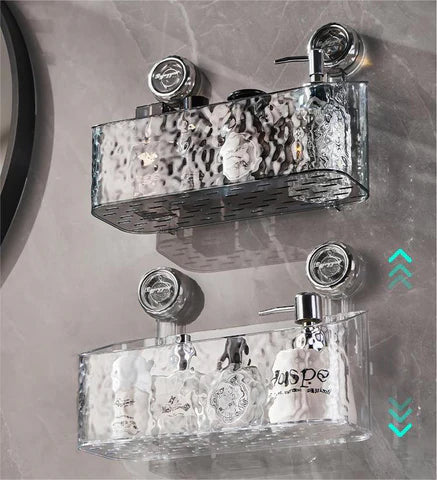 Practical no-drill bathroom wall shelf